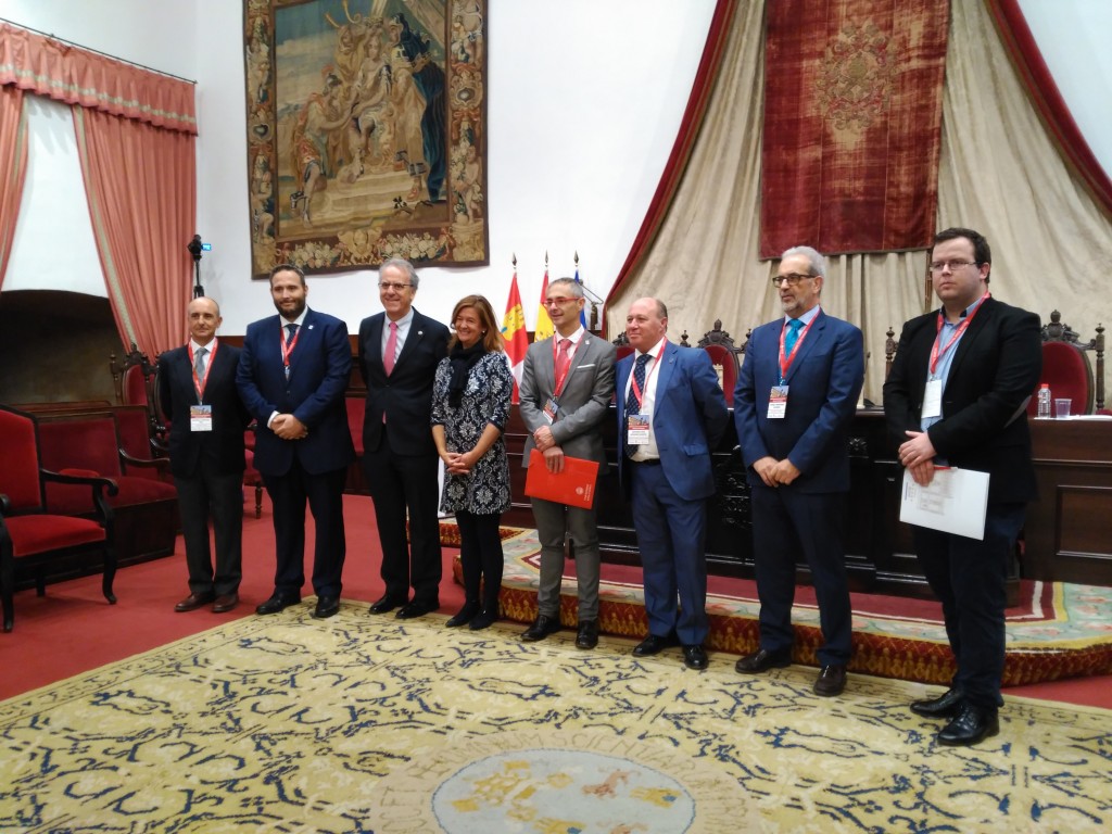 De izquierda a derecha: Rodrigo Sánchez Ger, Alberto Alonso, Segundo Píriz, Carmen Sánchez, Ricardo Rivero, Antonio José Redondo, Daniel Hernández Ruipérez y Jesús de Alba Vargas.