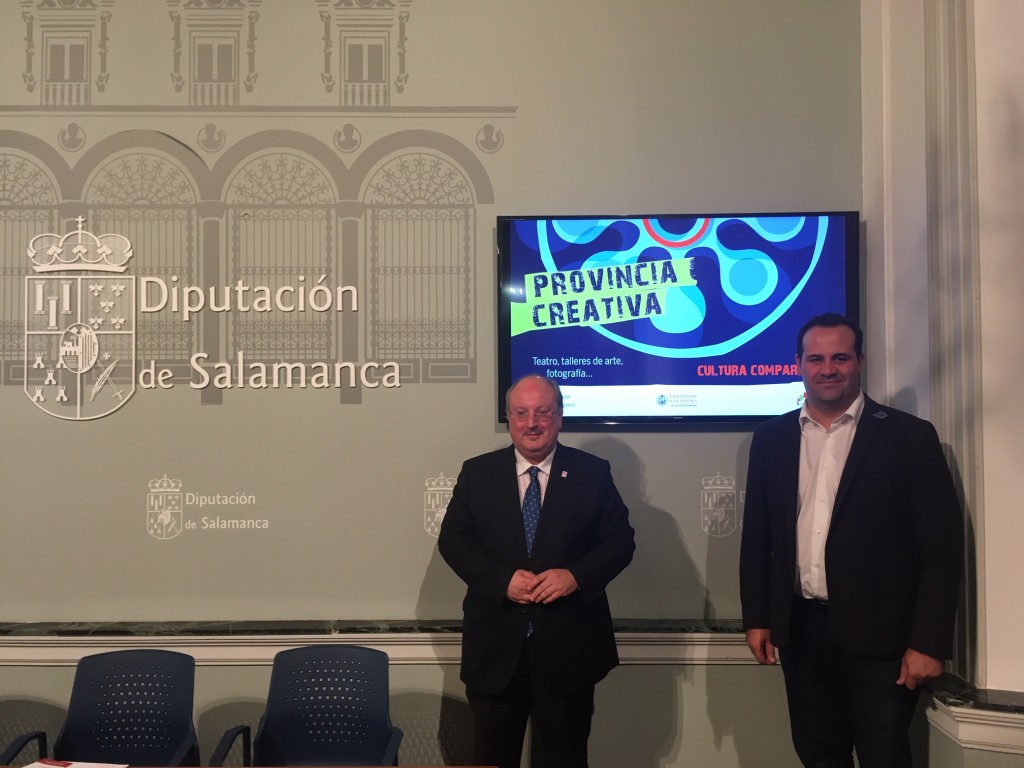 Enrique Cabero, vicerrector de política académica junto a David Mingo Pérez, Diputado encargado del área de cultura